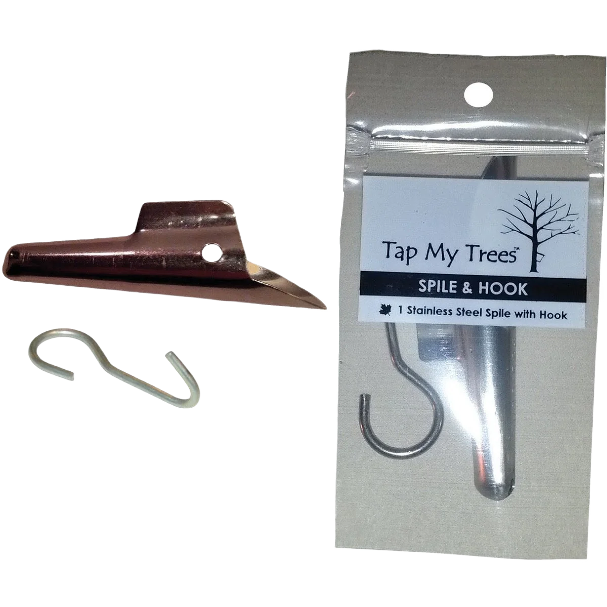 High-Quality Tap My Trees Maple Sugaring Stainless Steel Spile Hook Next-Generation