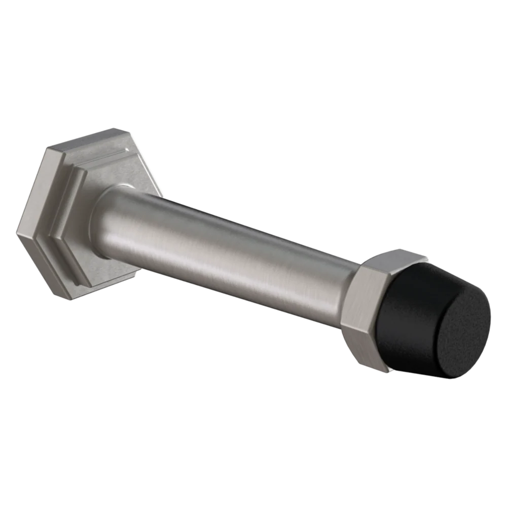 Traditional National Hardware Powell 3 Satin Nickel Door Stop Dependable
