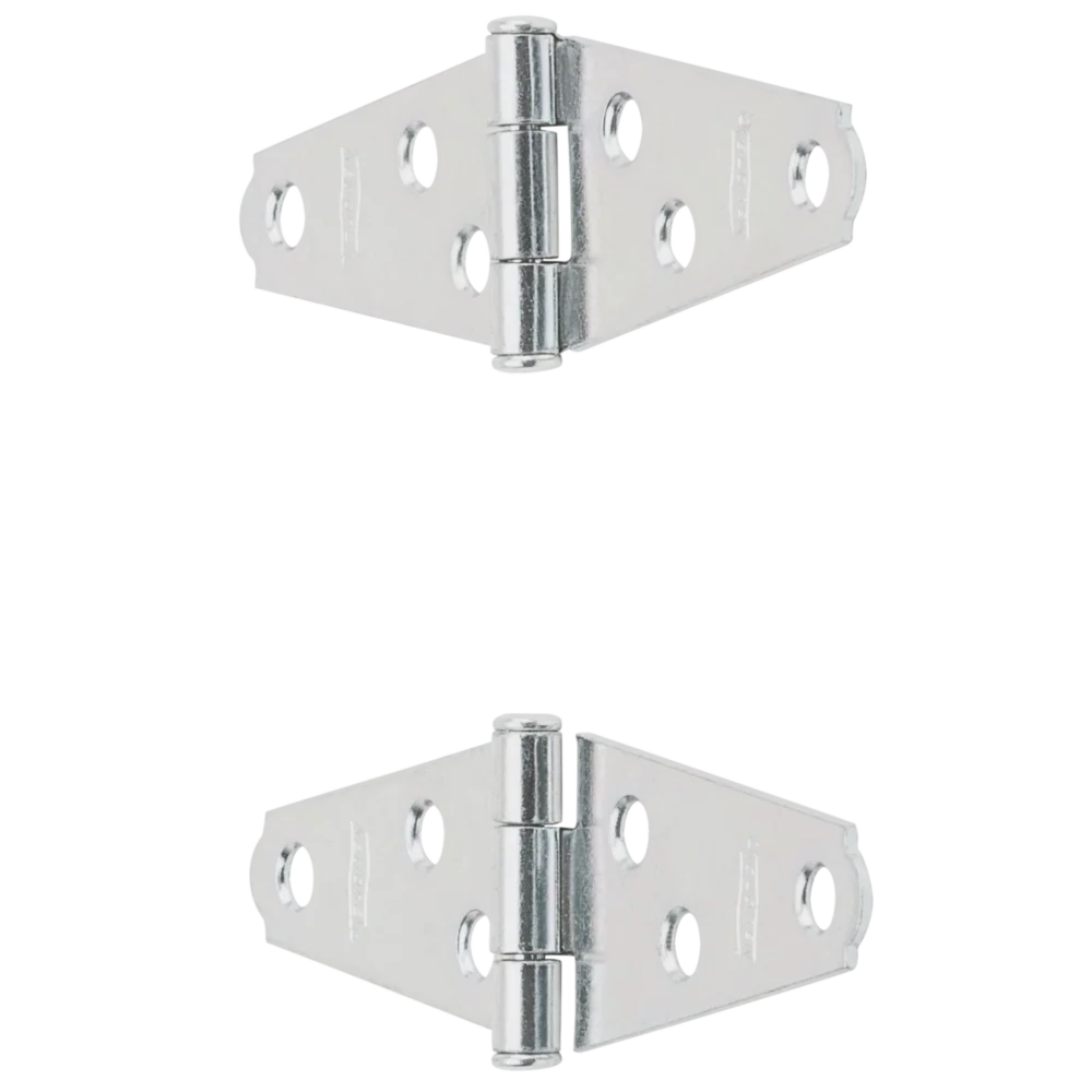 Pure National Hardware 2 Zinc Light Strap Hinge 2-Pack Durable