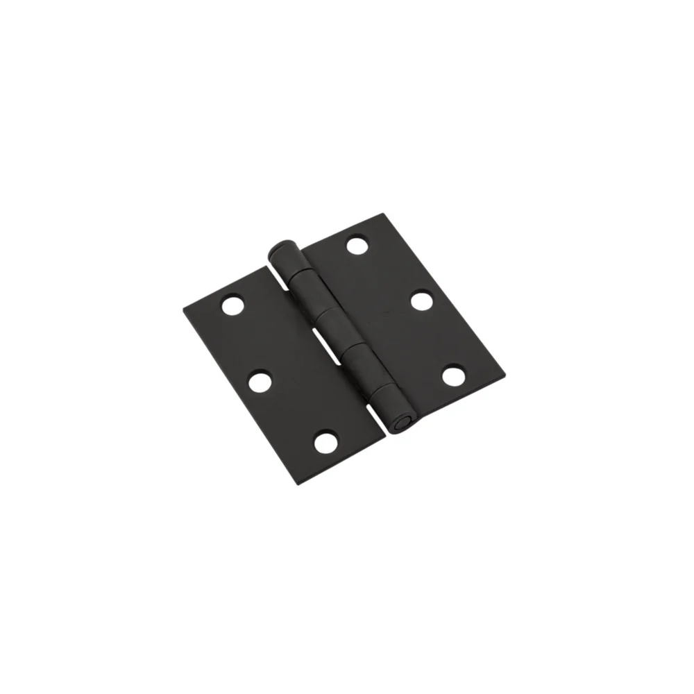 High-End National Hardware 3 Black Square Door Hinge Prestigious