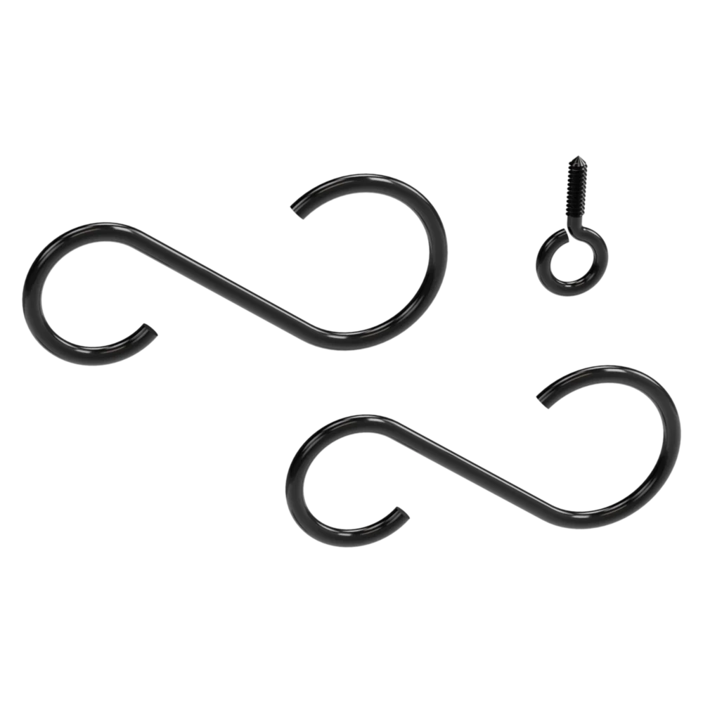 Selected National Hardware 3-1 2 Black Steel Extension Hook Kit Top-Quality
