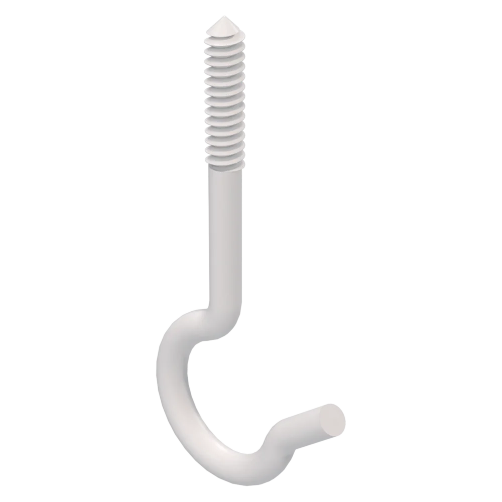 Efficient National Hardware 2-1 2 White Ceiling Hook 3-Pack Flexible