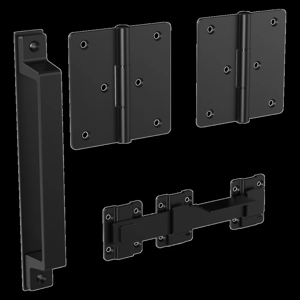 Expertly Made National Hardware 4-Piece Black Modern Gate Kit Enhanced
