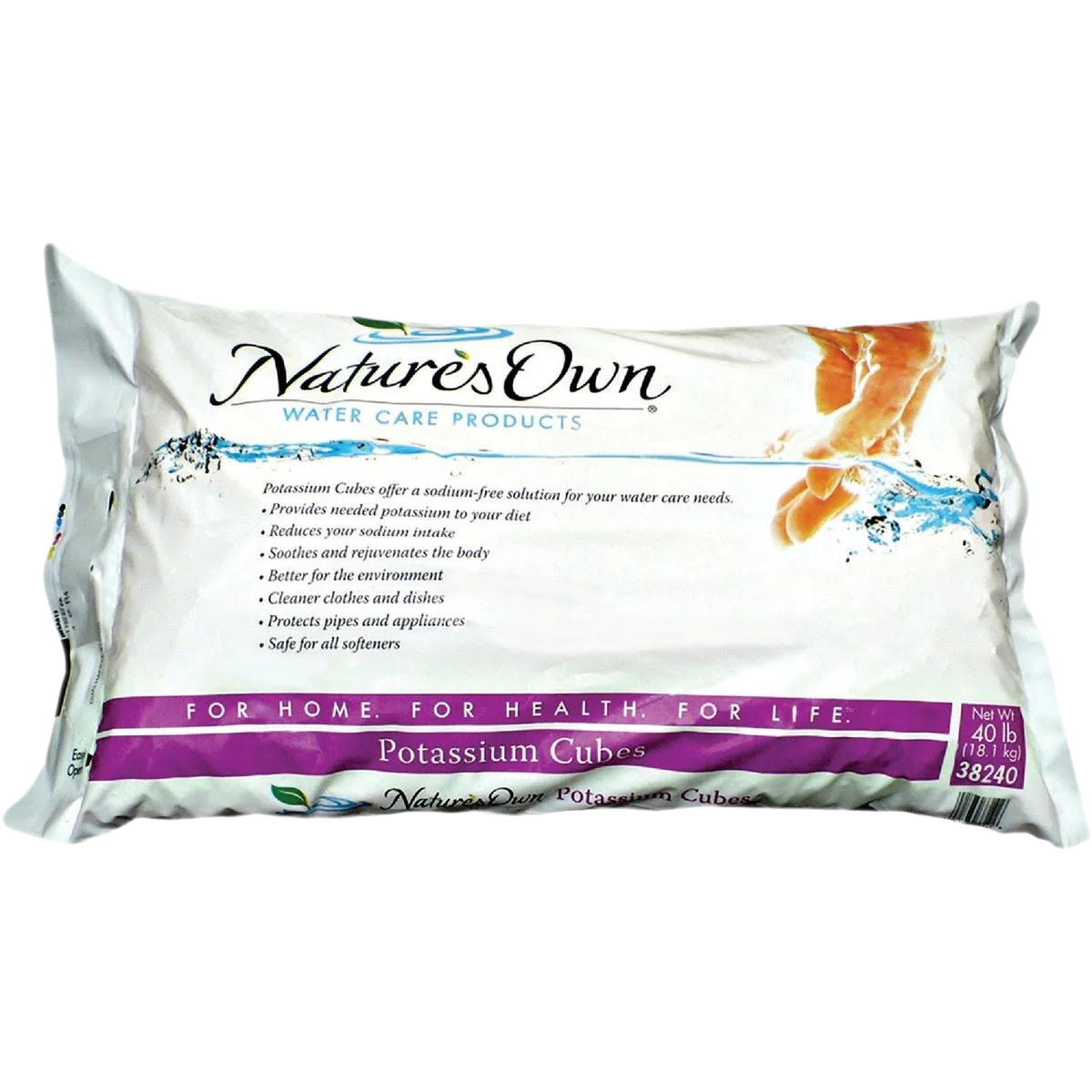 Artisan Nature's Own Potassium Chloride Water Softener Cubes 40 lb. Long-Lasting