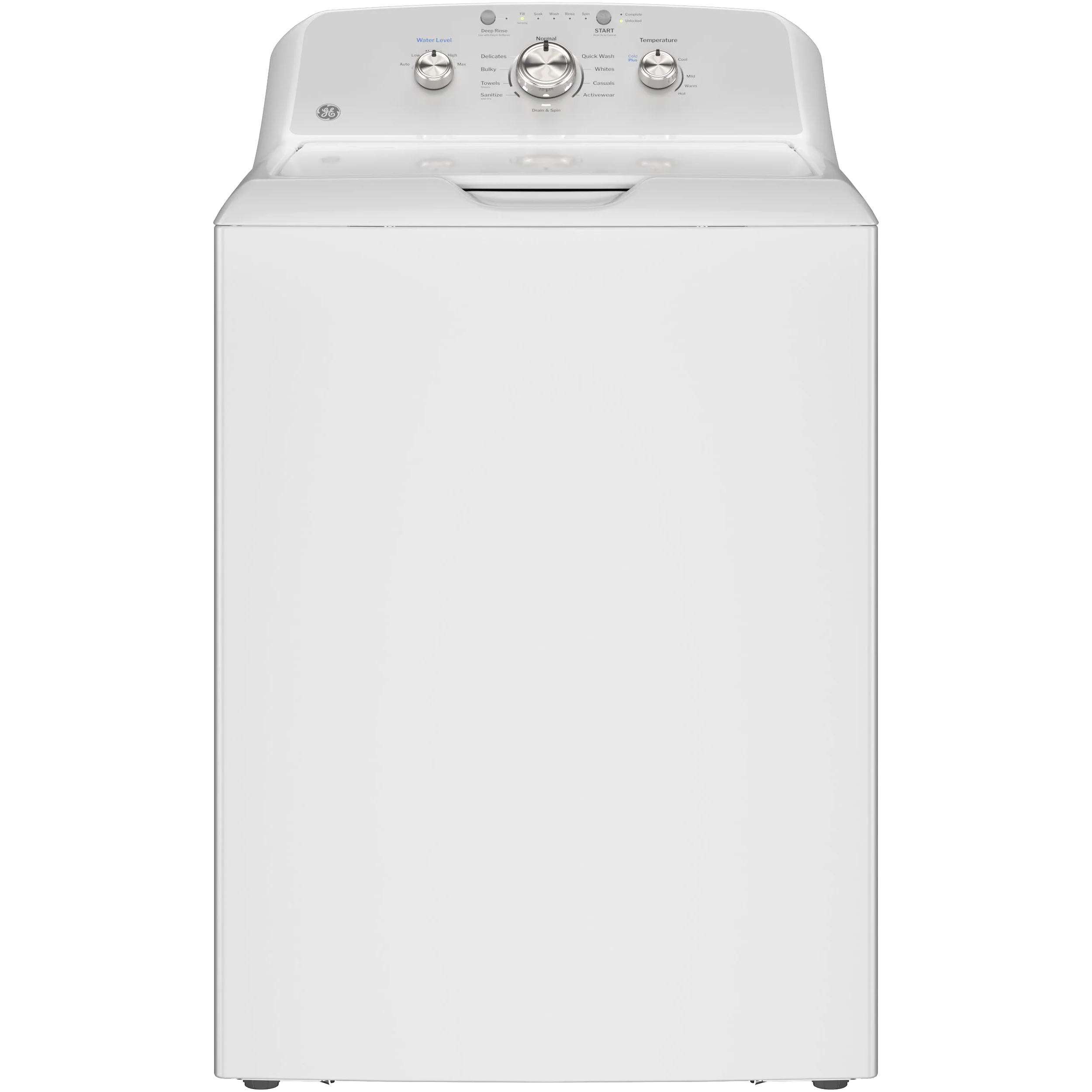 Minimalist GE® 4.3 cu. ft. Capacity Washer with Stainless Steel Basket Cold Plus and Water Level Control Healthy