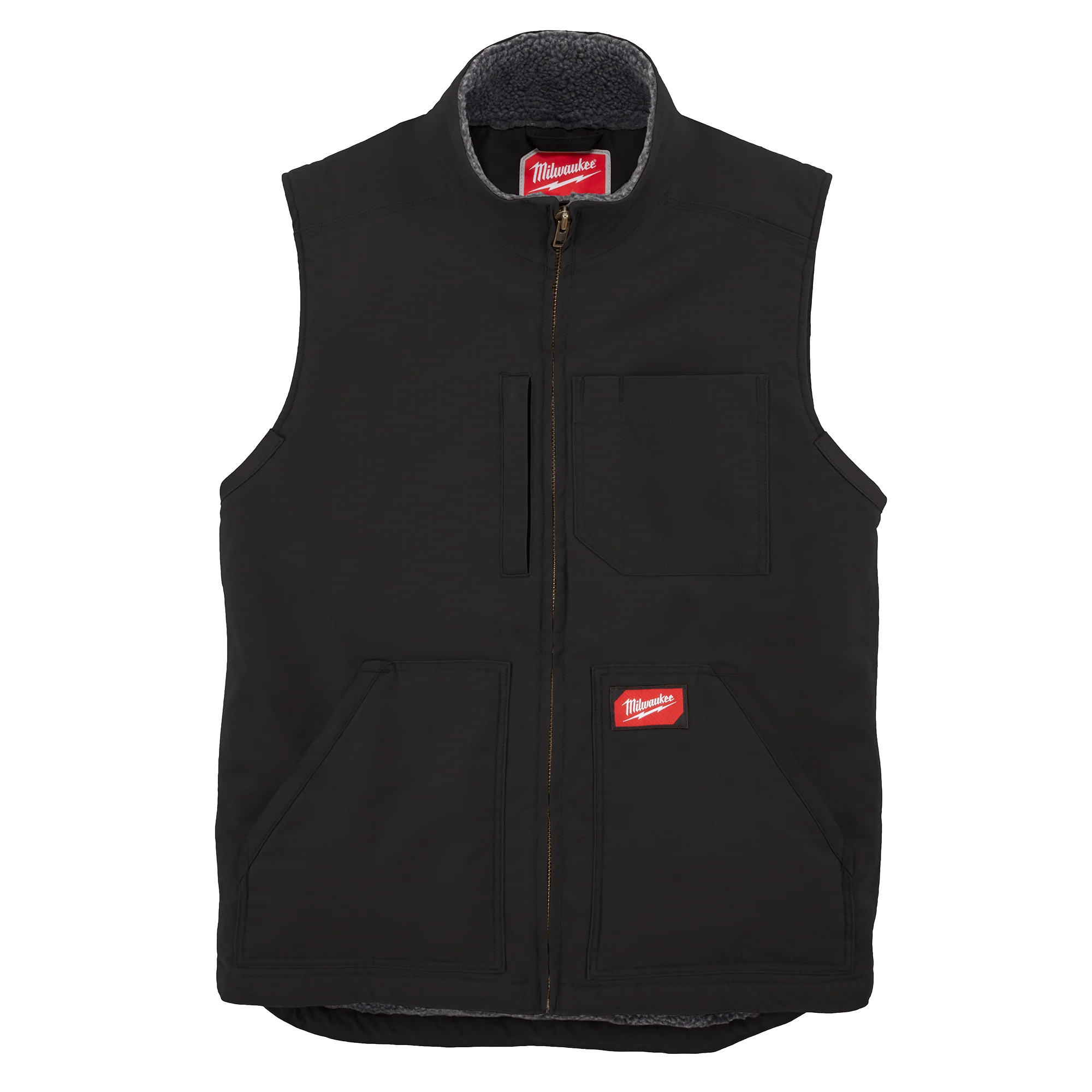 Organic Milwaukee GRIDIRON™ Sherpa-Lined Vest - Black 2X Practical