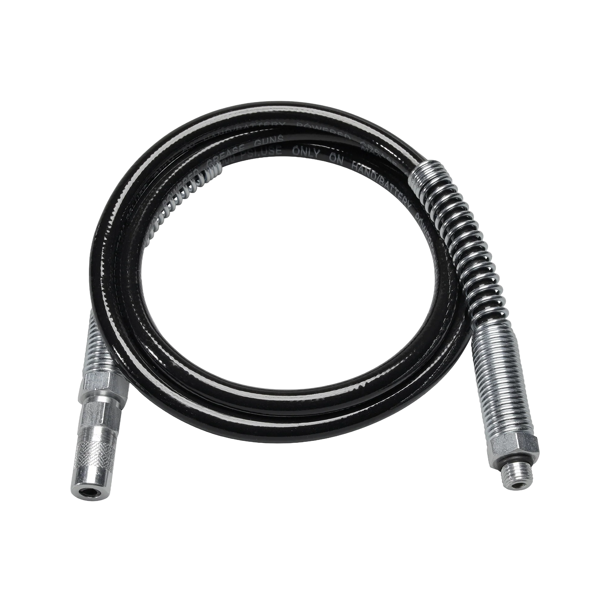 Breathable Milwaukee 48 Grease Gun Hose w HP Coupler Relaxed