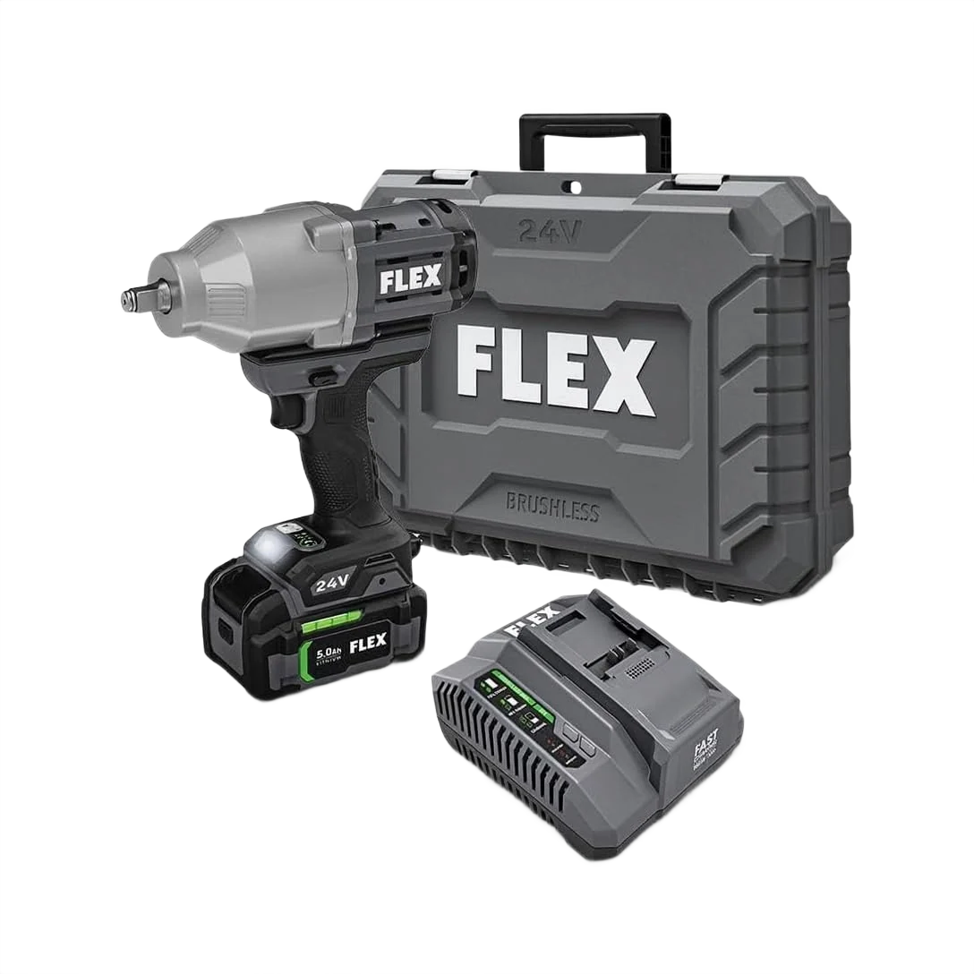 Prestigious FLEX 24V 1 2 High-Torque Impact Wrench Kit Clean