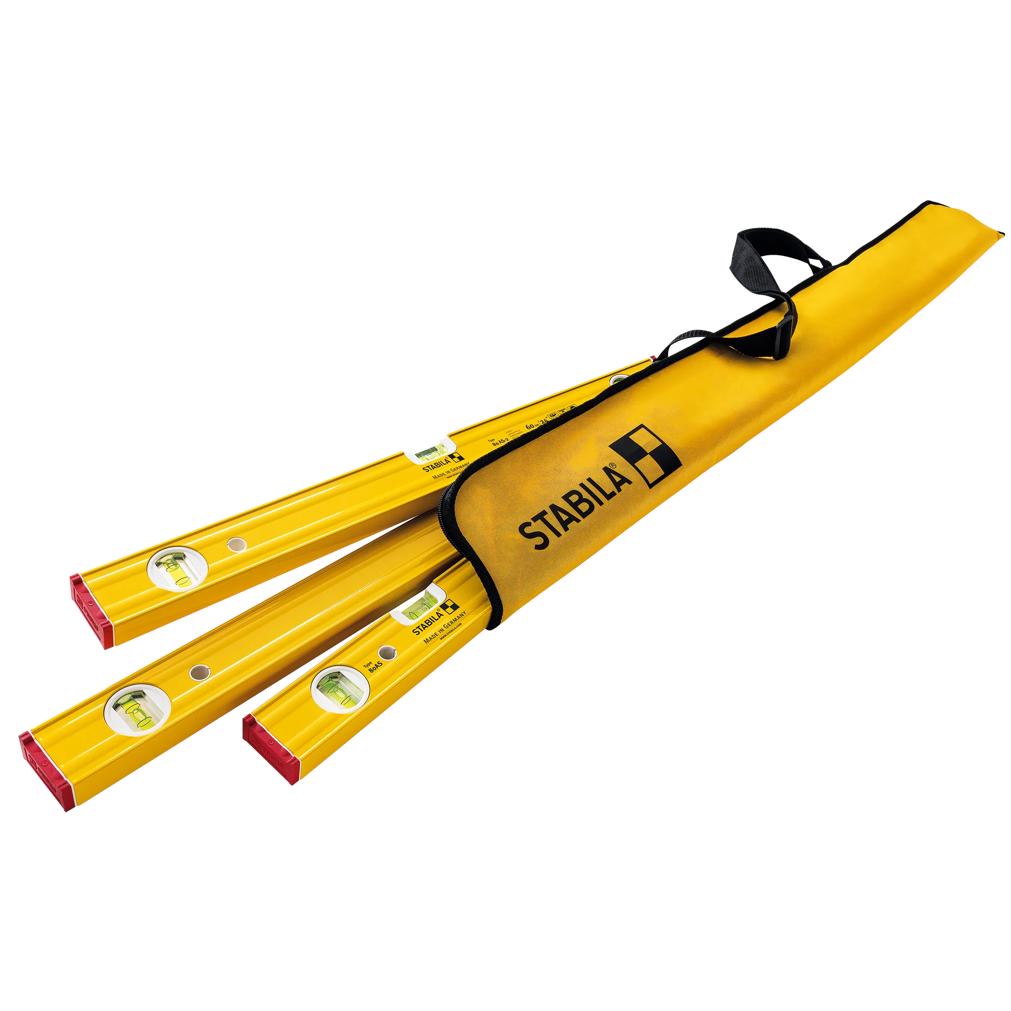 Comfortable Stabila Type 80 AS 3-Pc. Spirit Level PRO Set w Carrying Case Optimized