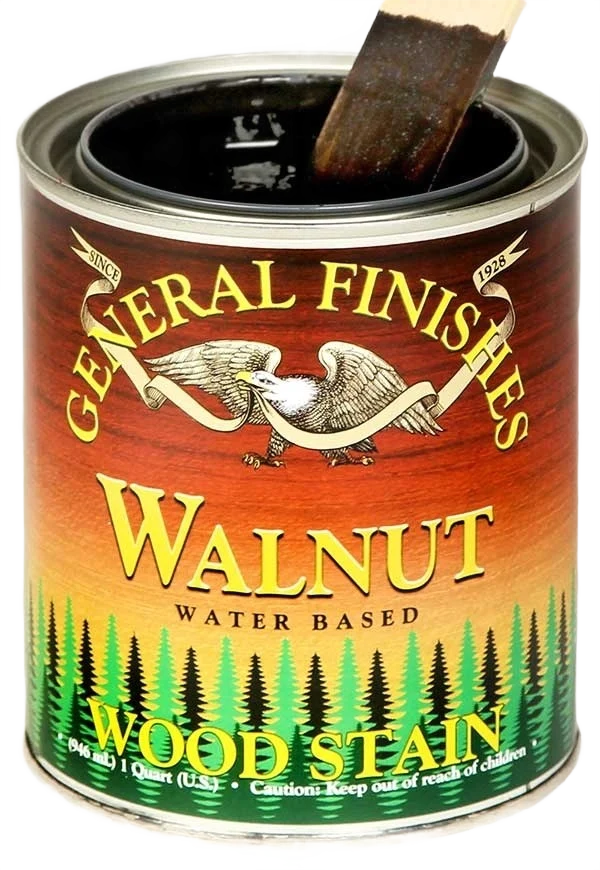 Pure General Finishes Walnut Water Based Wood Stain 1 Quart Specialty