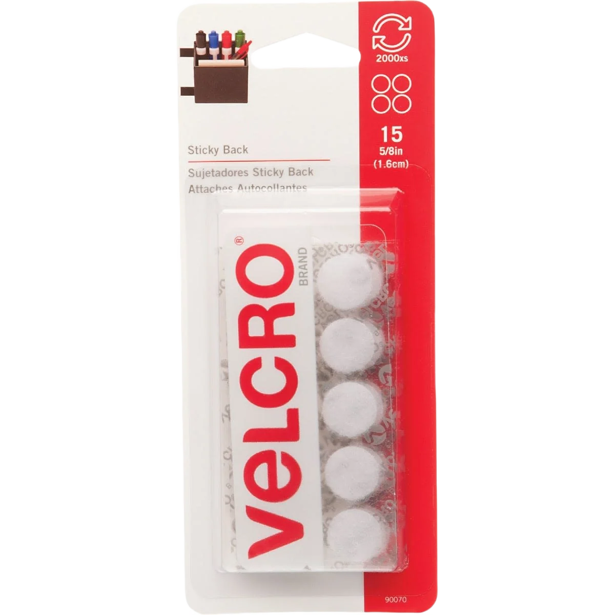 Breathable VELCRO Brand White Hook Loop Discs 15 Pack Long-Lasting