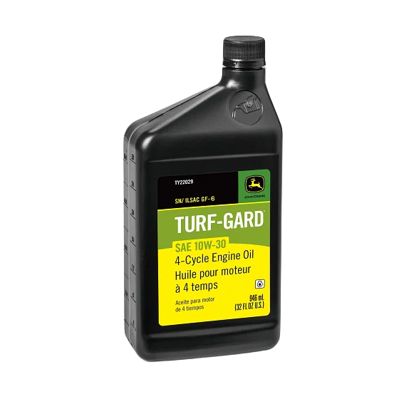 Expertly Made John Deere TY22029 4-Cycle Engine Oil Turf-Gard™ SAE 10W-30 API SN GF6 32 Fluid Oz 2-Pack Relaxed
