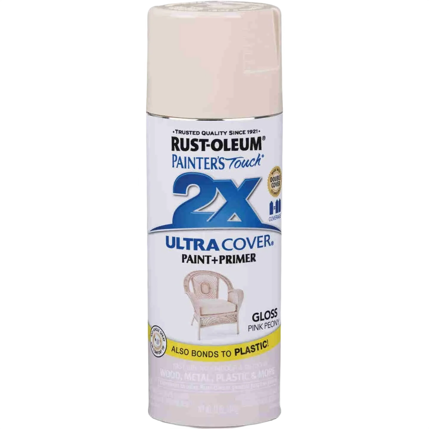 Verified Rust-Oleum Painters' Touch 2X Pink Peony Ultra Cover Gloss Spray 12 oz. Crafted