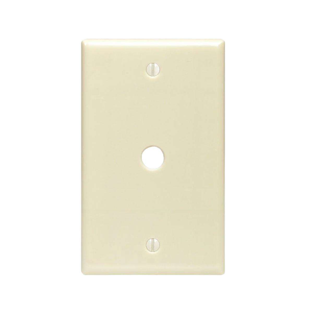 Trendy Leviton 1-Gang Ivory Telephone Cable Wall Plate Traditional