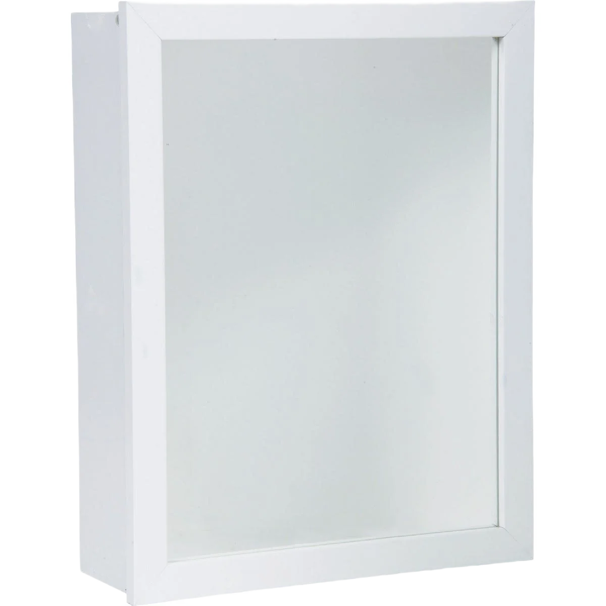 Breathable Zenith White Single Mirror Mount Framed Medicine Cabinet 16 x 22 in. Classic