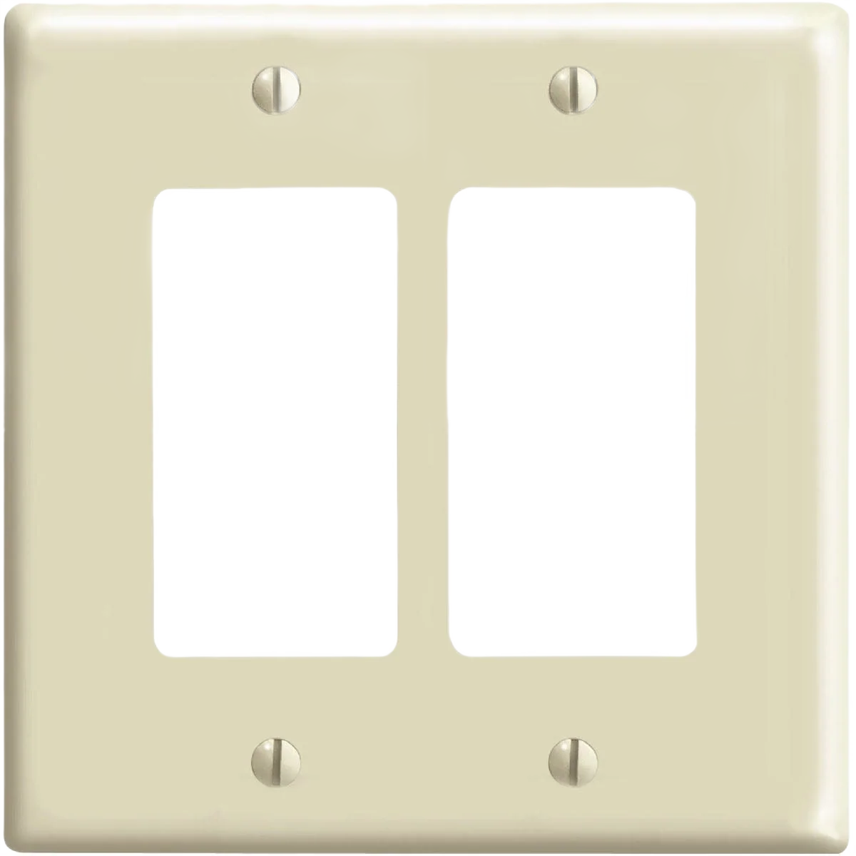 Organic Leviton Mid-Way 2-Gang Ivory Rocker Decorator Wall Plate Functional