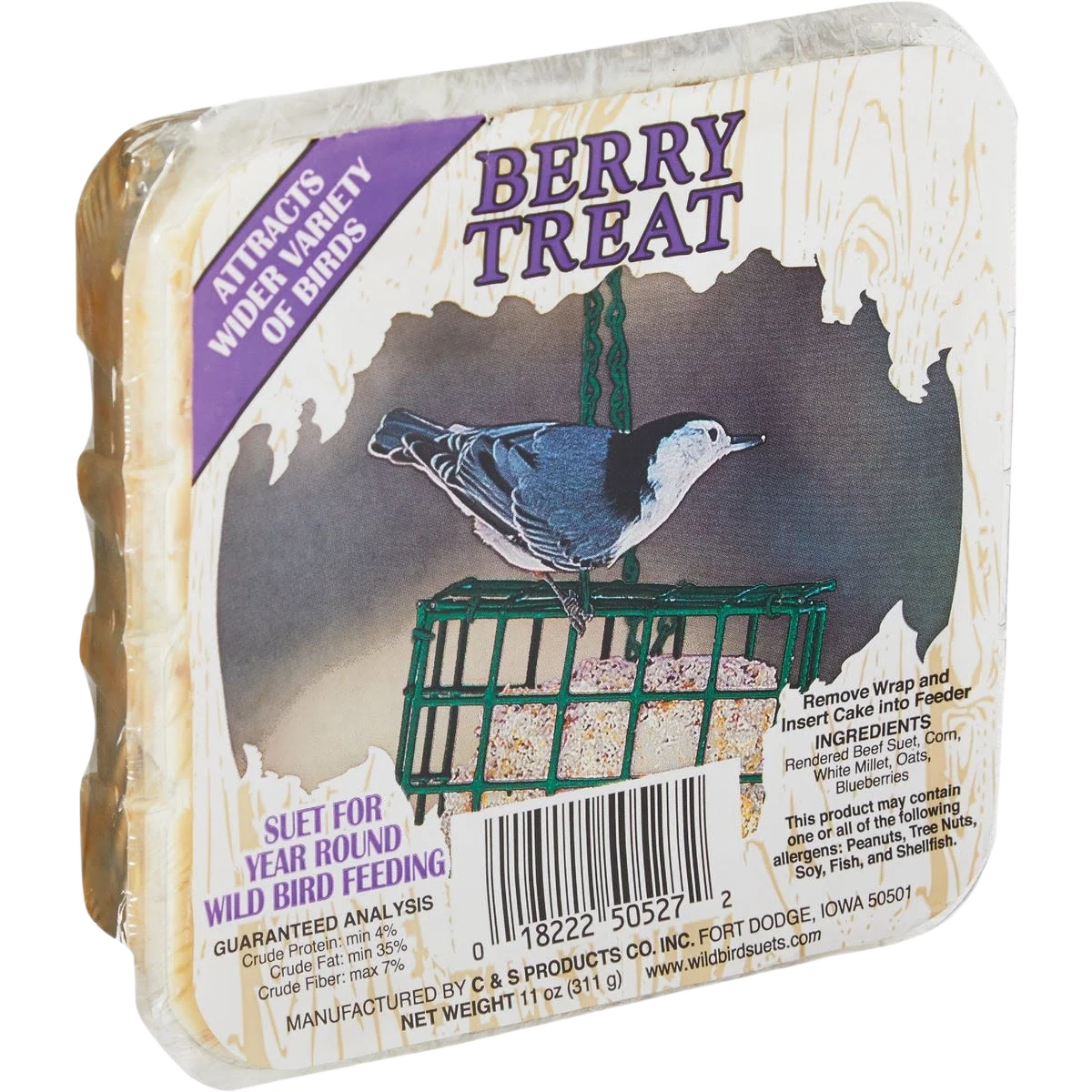 Outstanding C S Berry Wild Bird Suet 11 oz. Eco-Friendly