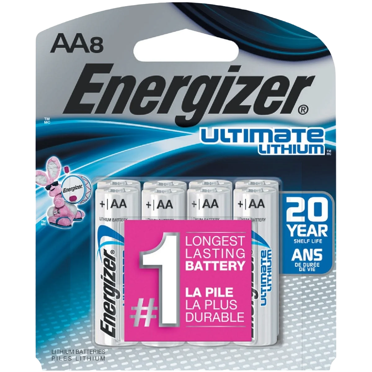 Relaxed Energizer AA Lithium Battery 8-Pack Powerful