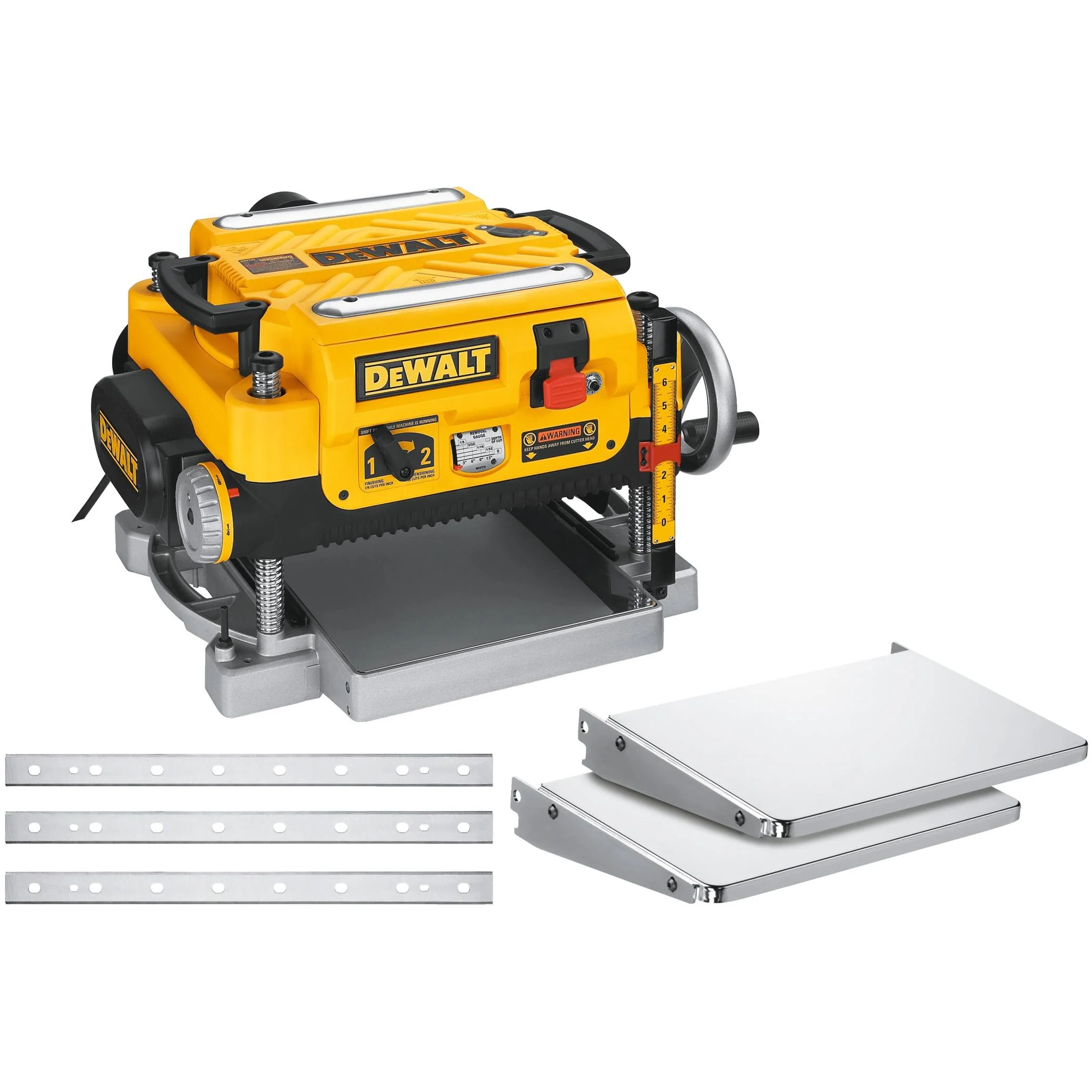 Detailed DEWALT 13 In. Three Knife Two Speed Thickness Planer Premium Material