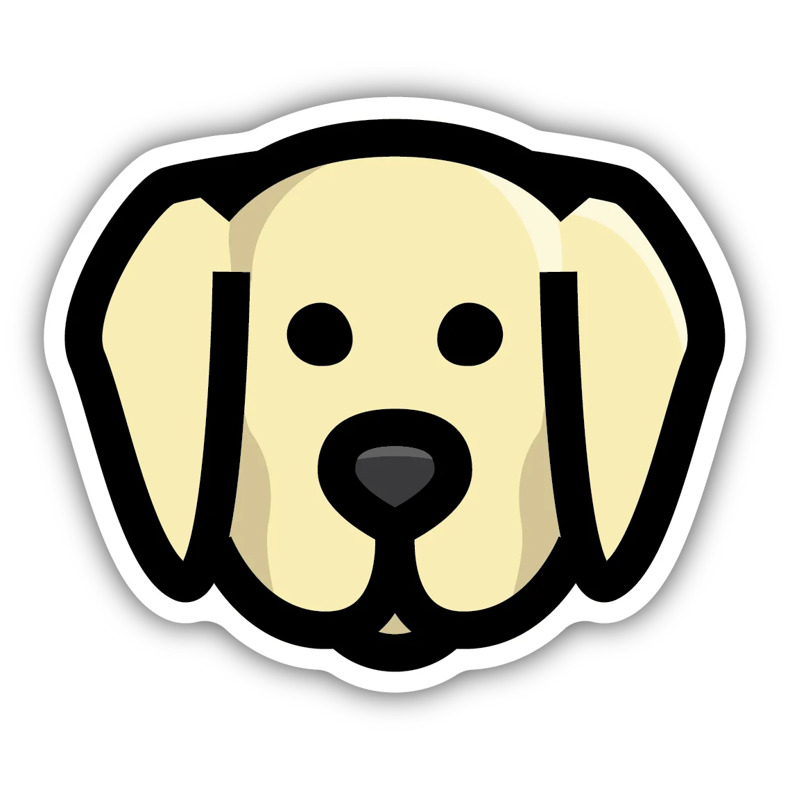 Fashionable Stickers Northwest Yellow Labrador Face Sticker Efficient