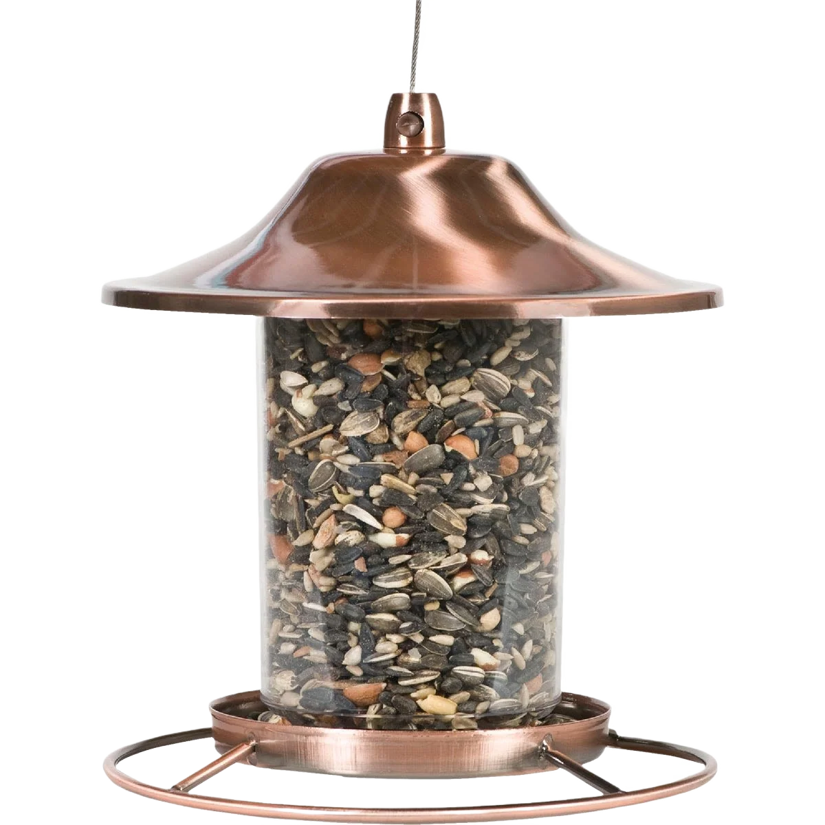 Organic Perky-Pet Small Copper Panorama Bird Feeder 2 lb. Durable