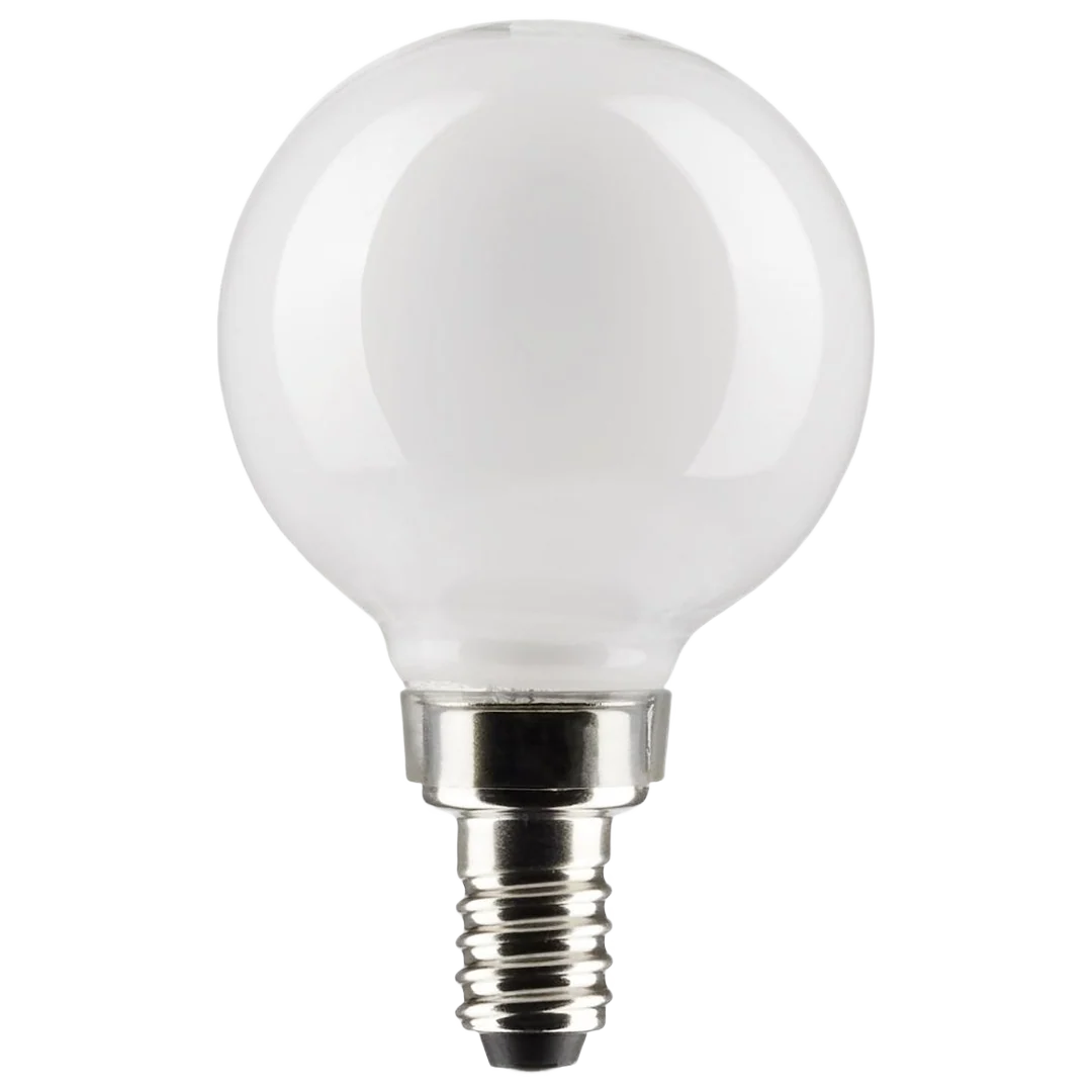Elegant Satco 5.5 Watt White Candelabra Base 4000K Light Bulb Lightweight