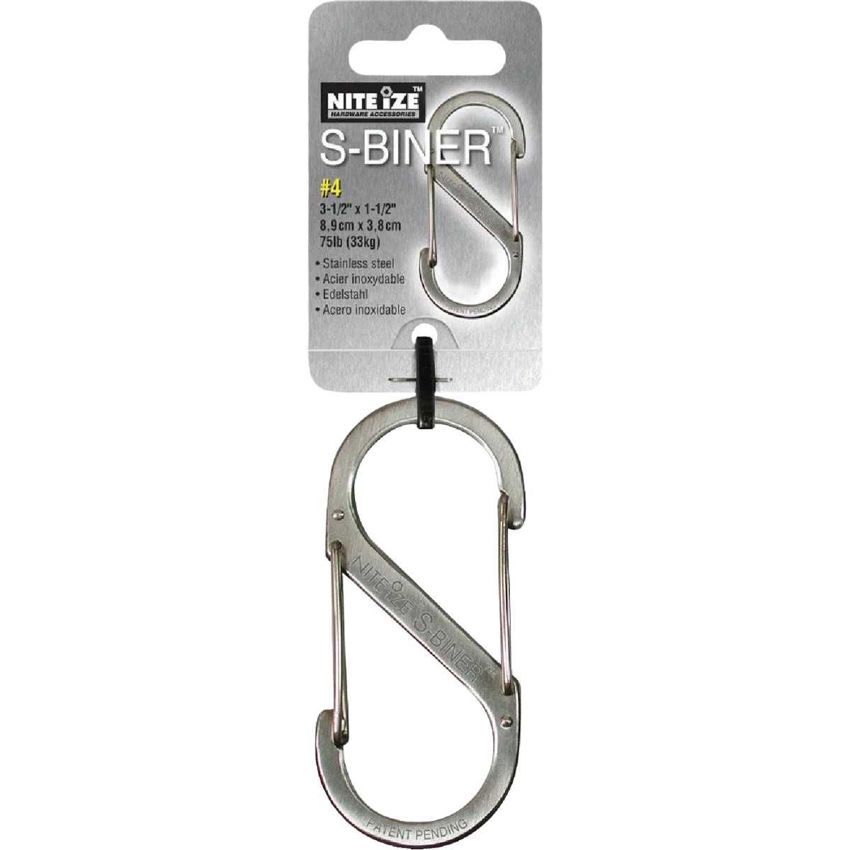 Top-Quality Nite Ize S-Biner Size 4 75 lb. Capacity S-Clip Quality