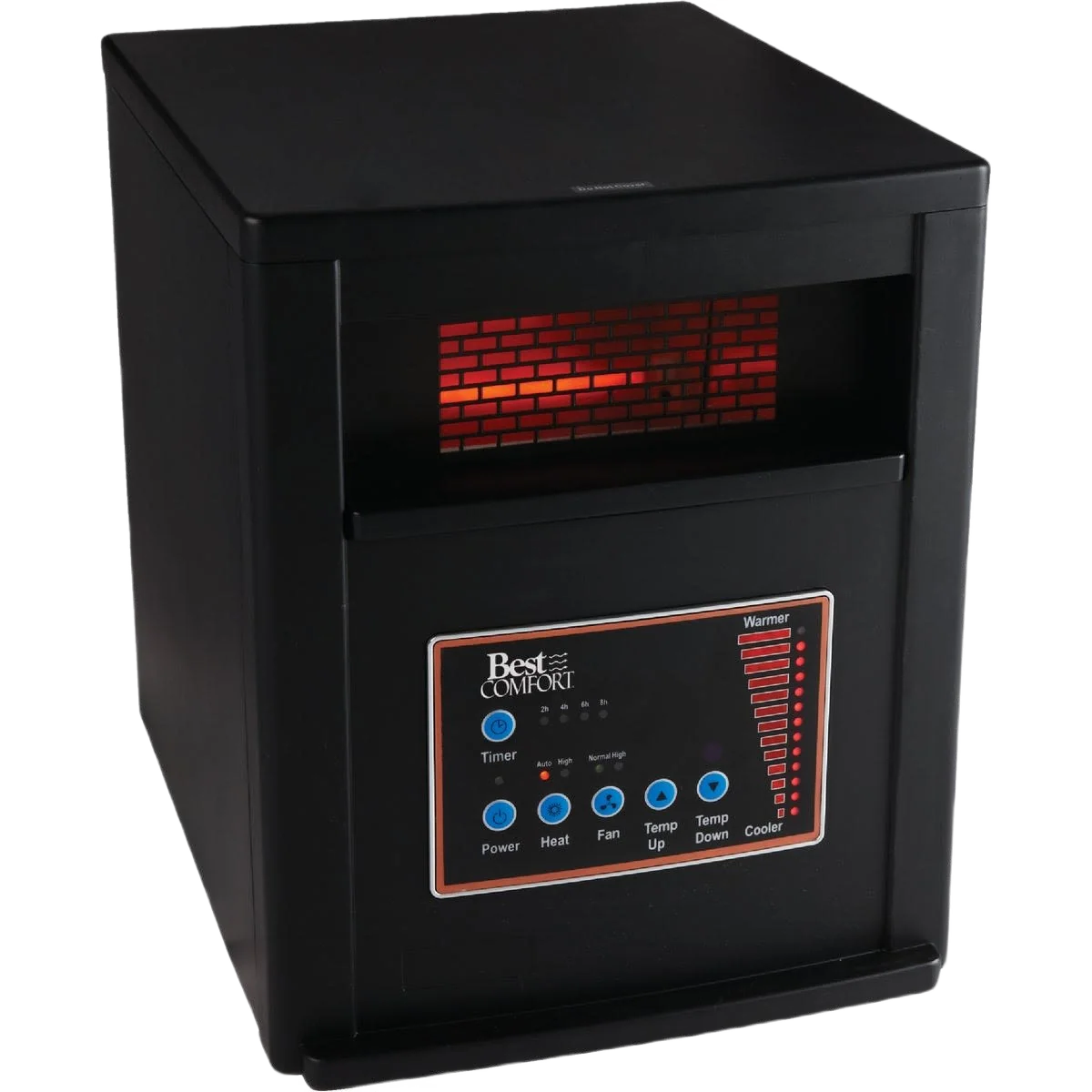 Luxury Comfort Black 5 115 BTU Quartz Heater 16.75 in. Premium Material