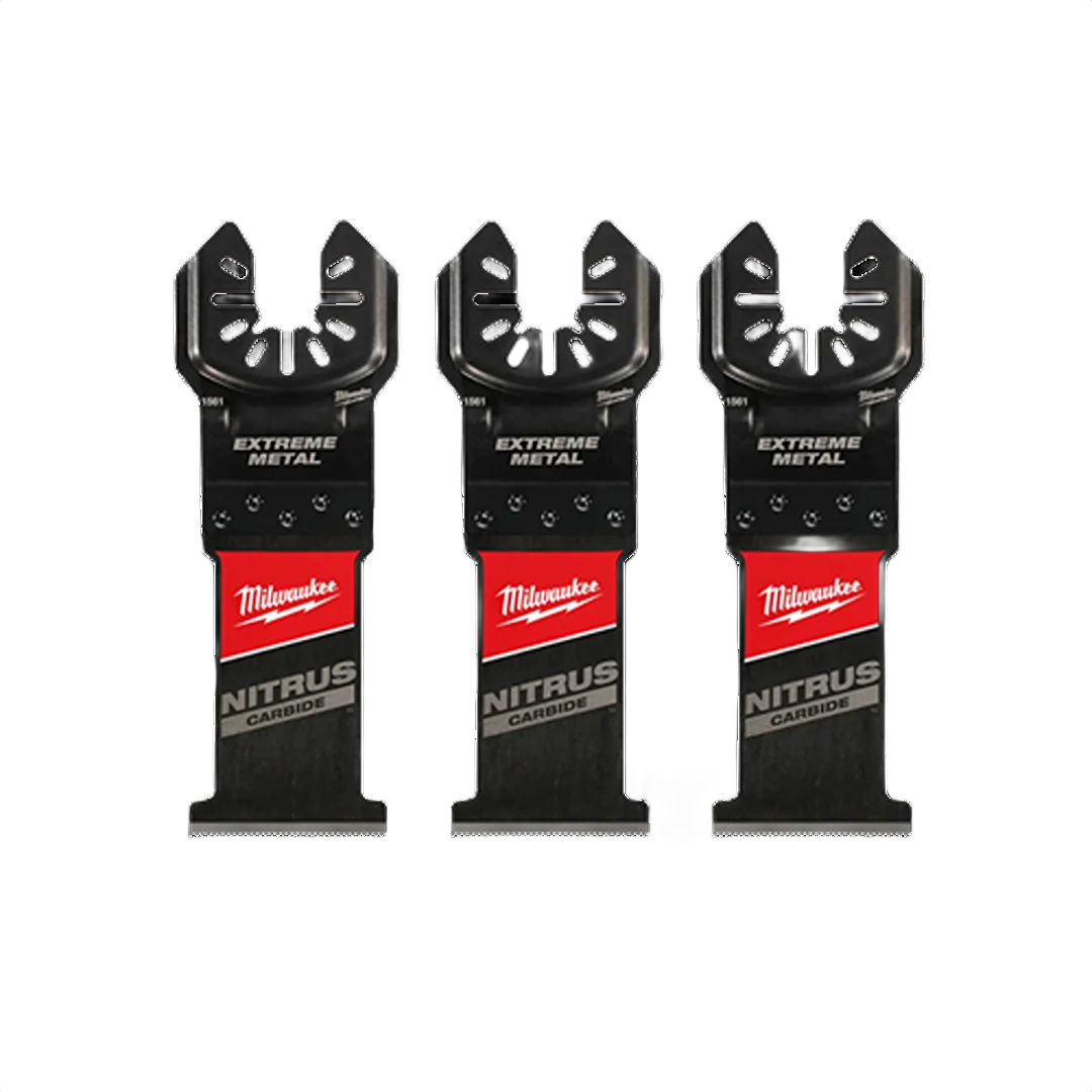 Safe Milwaukee NITRUS CARBIDE™ Open-Lok™ Extreme Metal Multi-Tool Blades 3-Pack Reusable