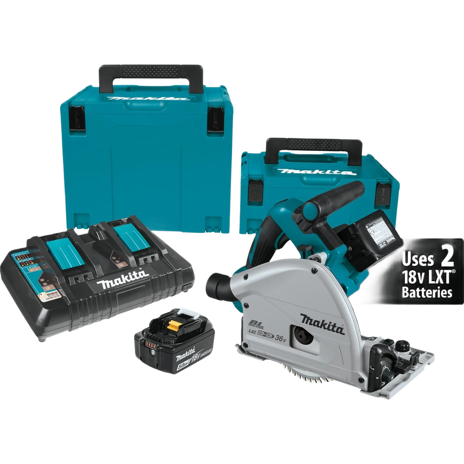 Comfortable Makita 18V X2 LXT Brushless 6-1 2 in. Plunge 5.0 Ah Circular Saw Kit Modern