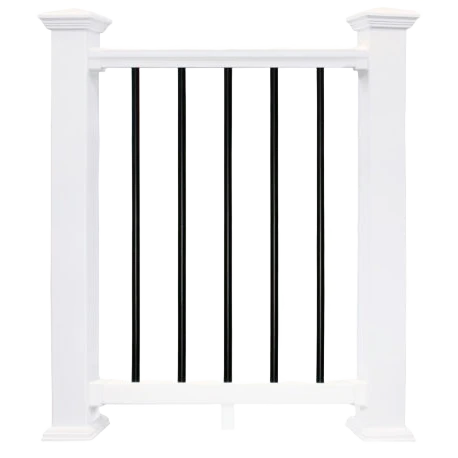 Modern Fairway V110 6' x 36 Vinyl Level Rail Round Aluminum Baluster Kit Carefully Designed