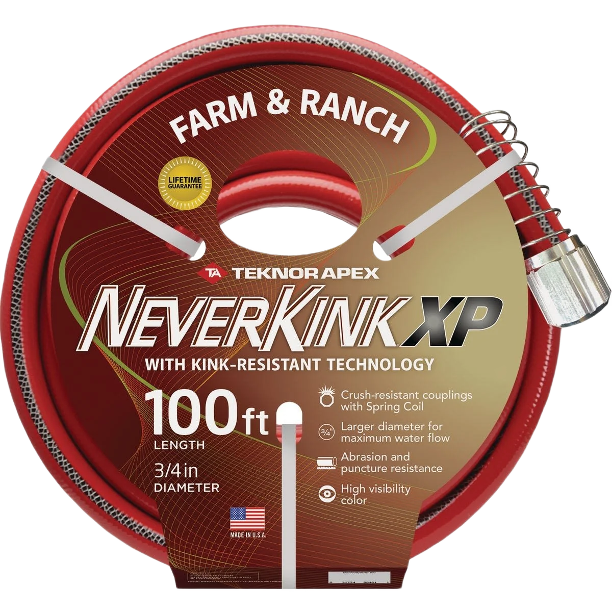 Fine Crafted Teknor Apex Kink XP 3 4 Dia. x 100' Farm Ranch Hose Secure