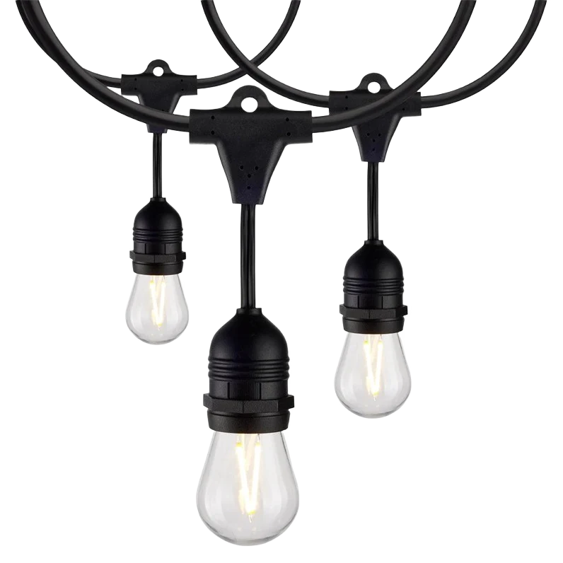 Refined Satco LED Black String Light 24 ft. Breathable