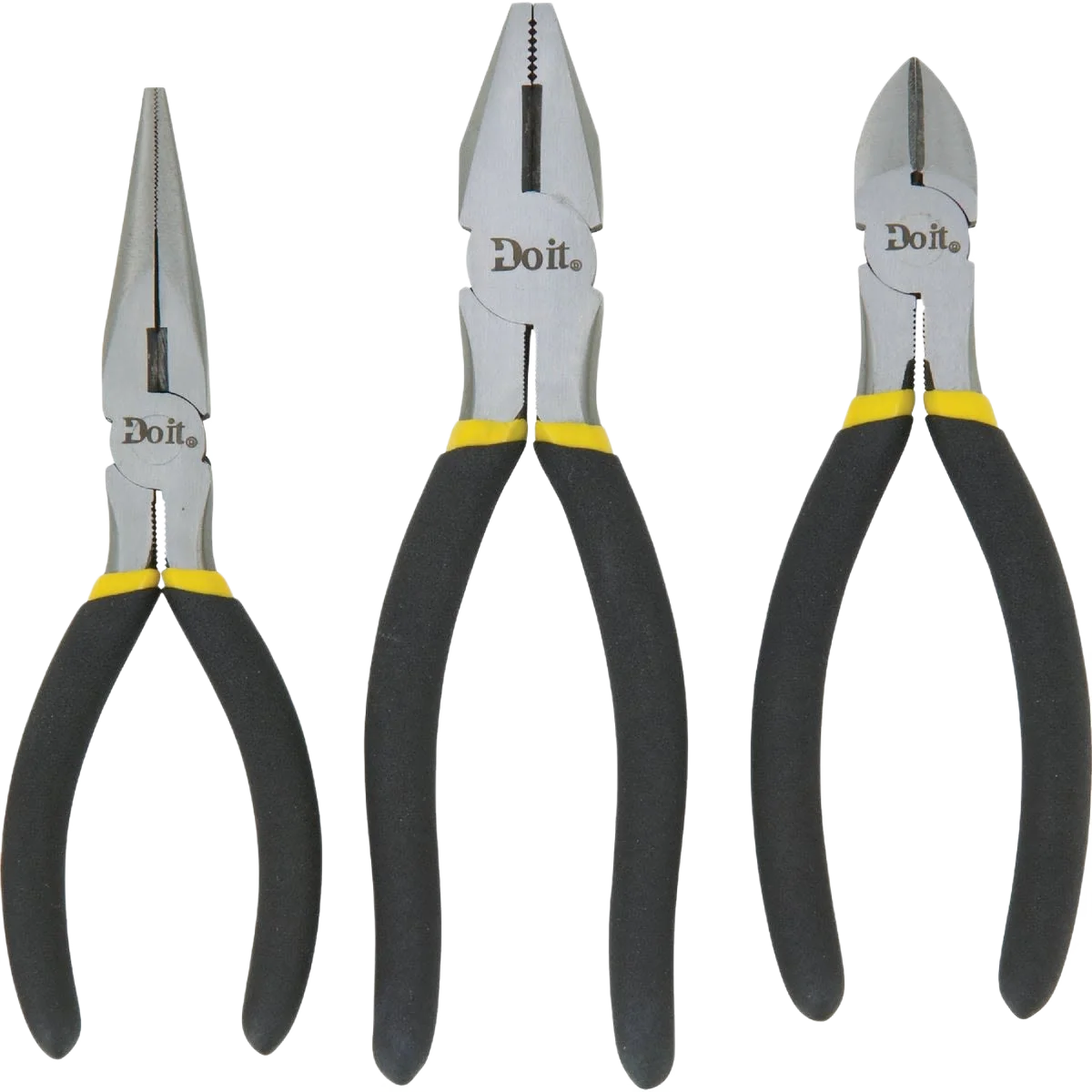 Innovative Do it 6 in. Long Nose Diagonal 7 in. Linesman Plier Set Specialty