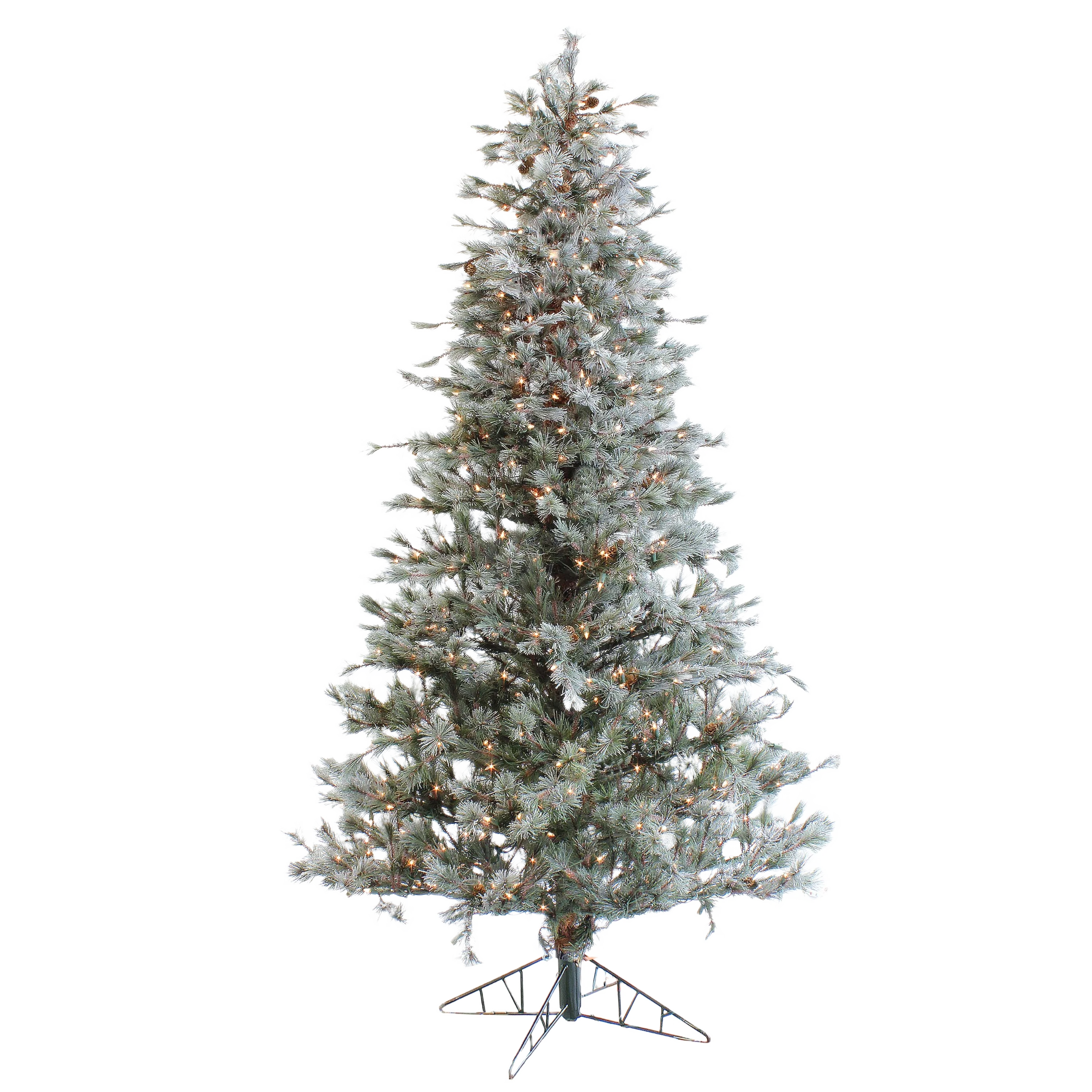 Excellent nVision 7.5 ft. Frosted Sugar Plum Pine Clear Smart-Lit Incandescent Tree Green