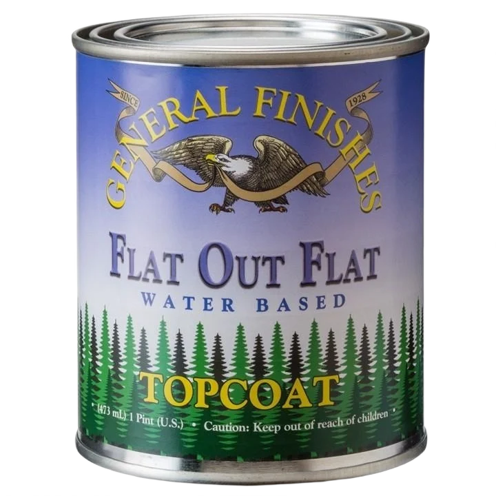Pure General Finishes Flat Out Flat Water Based Topcoat Pint Convenient