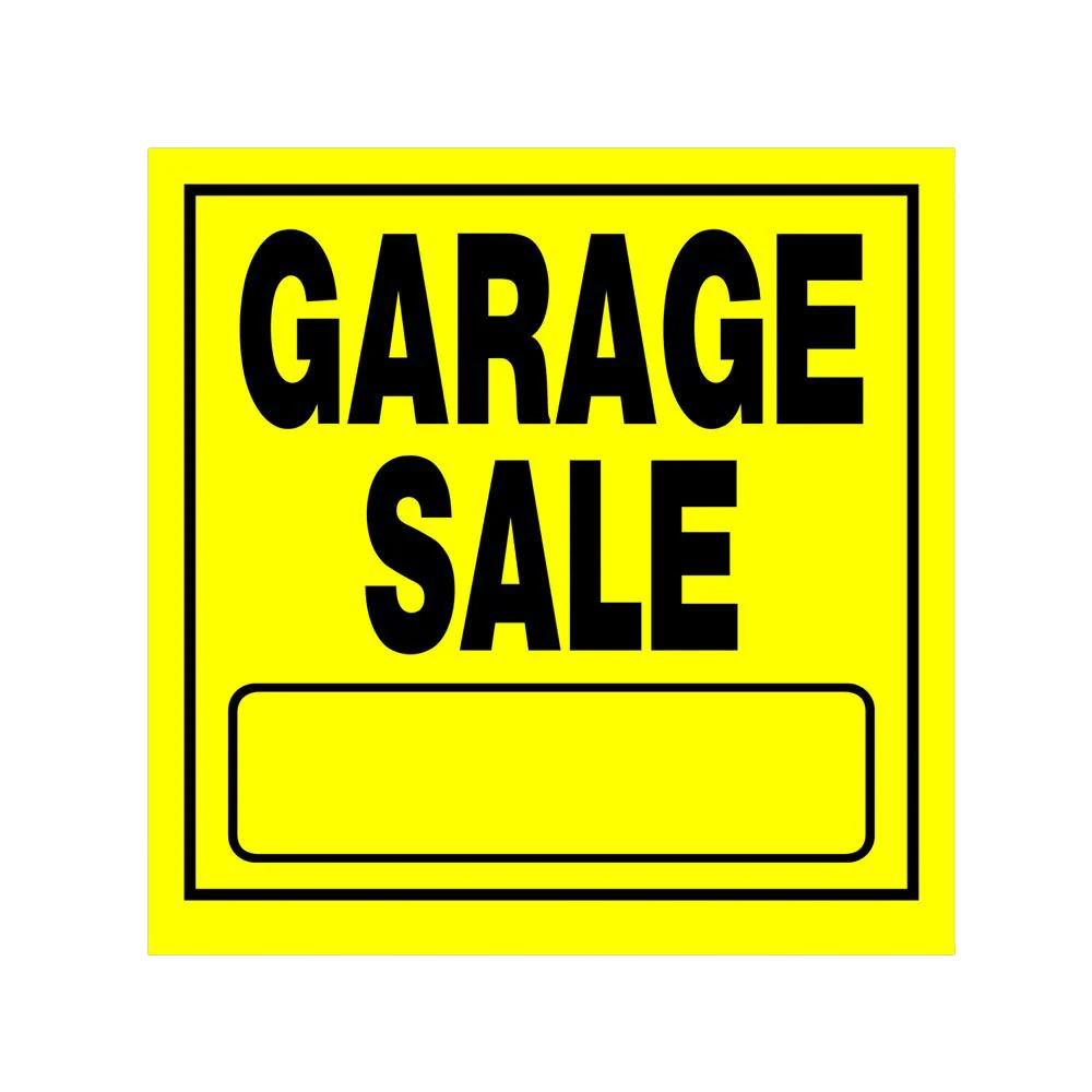 Relaxed Hillman Yellow Garage Sign 11 in. x 11 in. Versatile