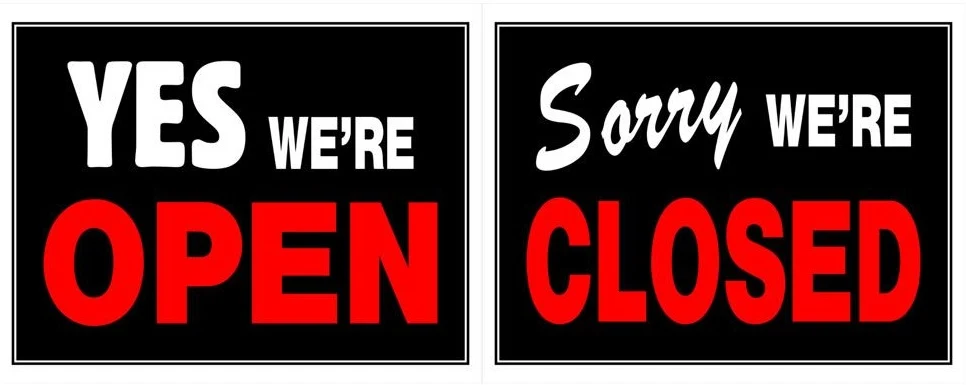 Superior Hillman 15 in. x 19 in. Yes We're Open Sorry We're Closed Sign Exclusive