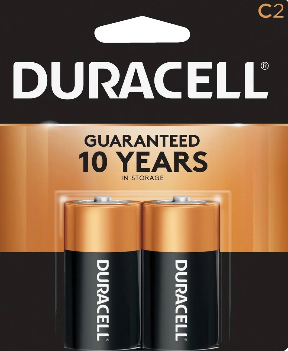 High-Quality Duracell CopperTop C Alkaline Battery 2-Pack Next-Generation