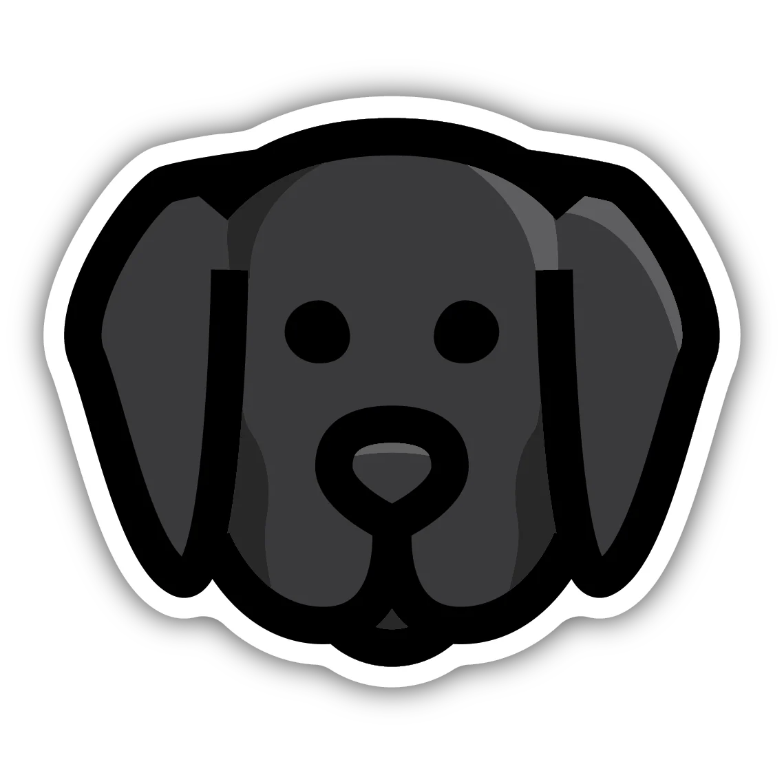Safe Stickers Northwest Black Labrador Face Sticker Soft