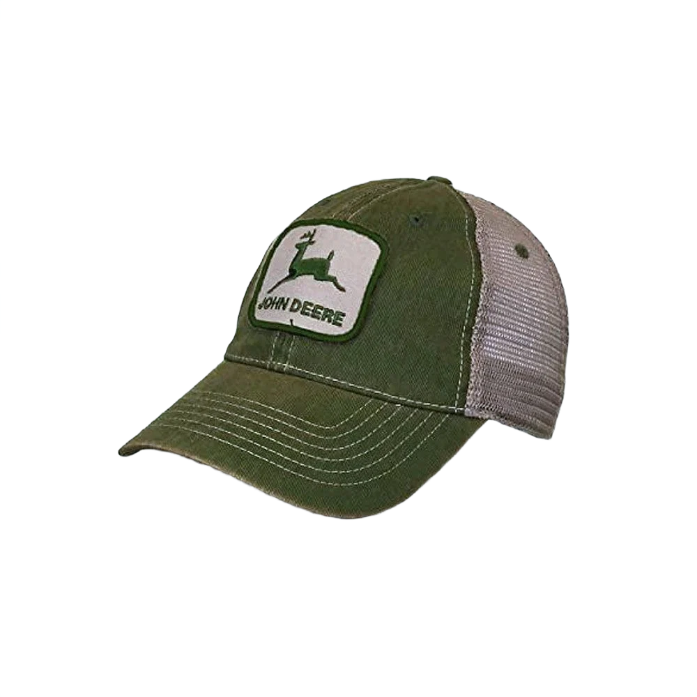 Dependable John Deere LP73336 Men's Green Stonewashed Mesh Cap Convenient