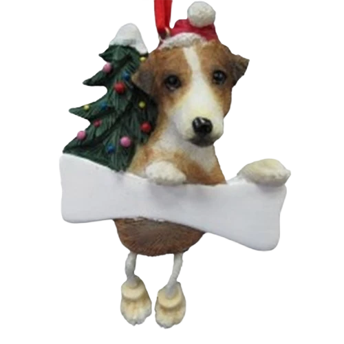 Practical E S Pets Personalized Jack Russell Dangling Legs Ornament Premium