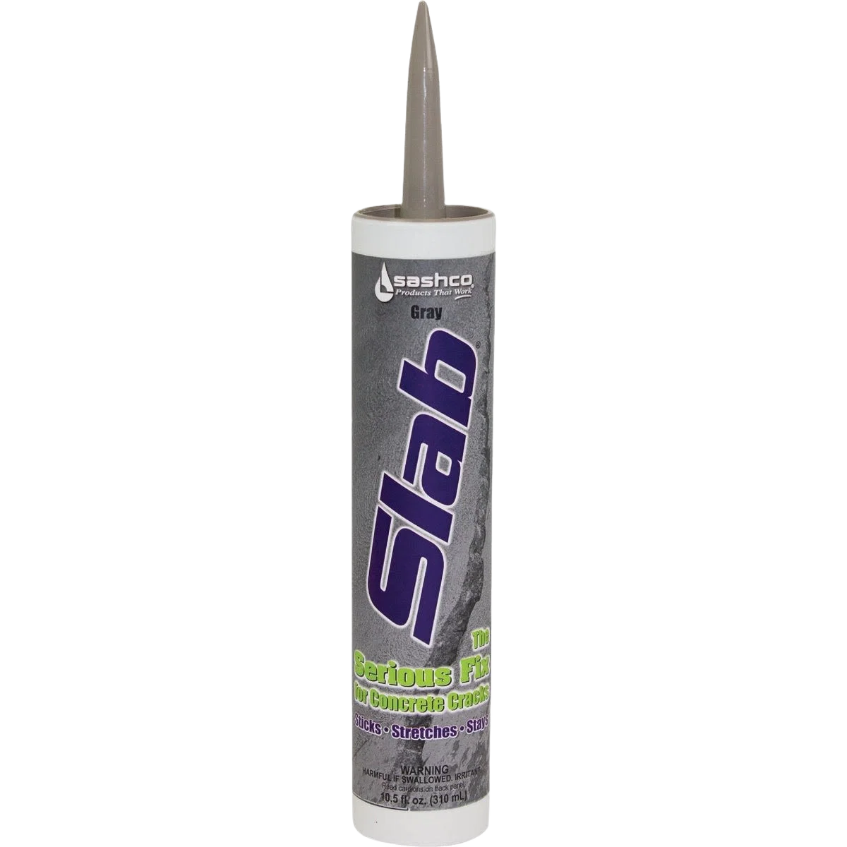 Consistent Sashco Slab Gray Repair Concrete Sealant 10.5 oz. Eco-Friendly