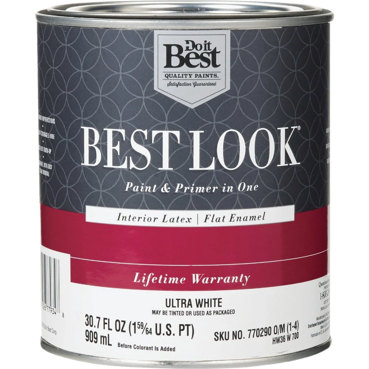 Lightweight Look Ultra White Interior Latex Flat Paint Primer In One 1 Quart Artisan