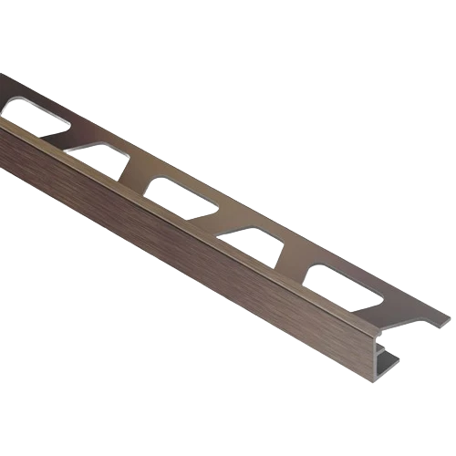 Durable Schluter Jolly 3 8 in. L Channel Brushed Ant. Bronze Anodized Aluminum Functional