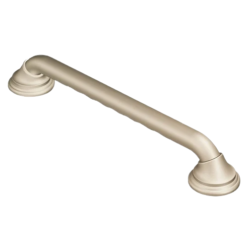 Selected Moen Brushed Nickel Designer Grab Bar with Finger Notches 16 in. Clean