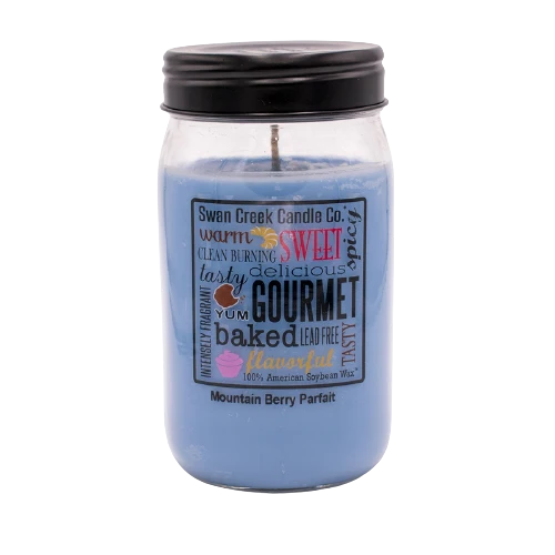 Long-Lasting Swan Creek Mountain Berry Parfait Pantry Jar Candle 12 oz. Selected