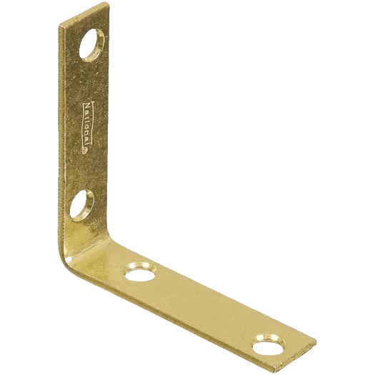 Consistent National Hardware 2-1 2 x 5 8 Brass Steel Corner Brace 4-Count Enhanced