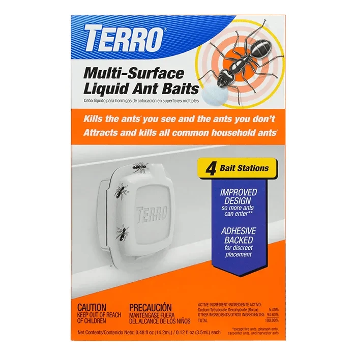 Eco-Friendly Terro Multi-Surface Liquid Ant Bait Stations 4 Pack Smart