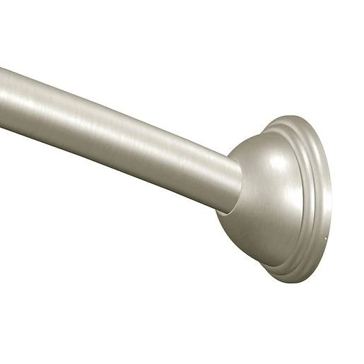 Selected Moen Brushed Nickel Adjustable Curved Shower Rod 5-6 ft. Contemporary